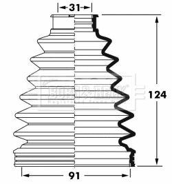 BORG & BECK gofruotoji membrana, kardaninis velenas BCB6082